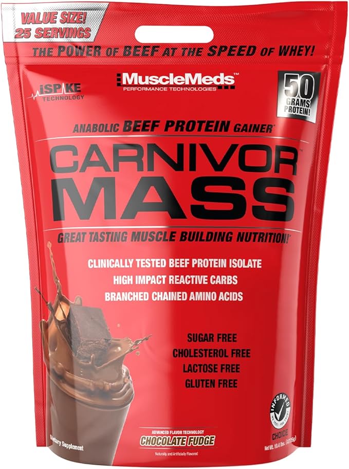 Carnivor Mass 10 lb Bag - 100% Beef Protein Mass Gainer шоколад