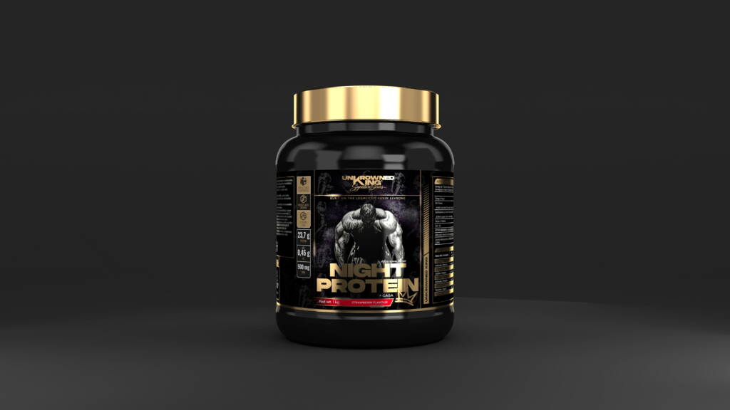 Unkrowned King NIGHT PROTEIN + GABA Strawberry: Клубничная Ночь для Роста Мышц